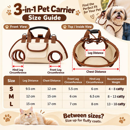 😻🐾 Hands-Free Pet Sling & Harness Carrier – Adjustable, Cozy & Secure Travel Bag for Cats and Small Dogs 🐶❤️