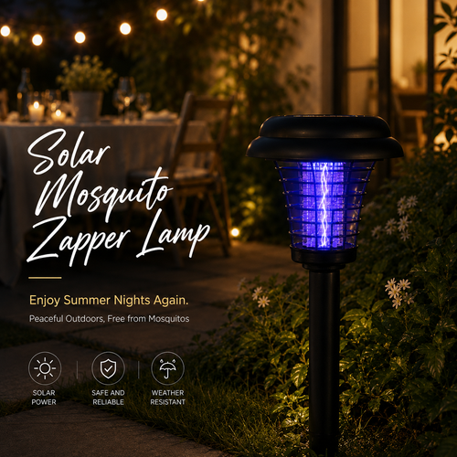 📢📢50% off!! ⏰🦟Solar Mosquito Zapper Lamp Stake🏡⚡