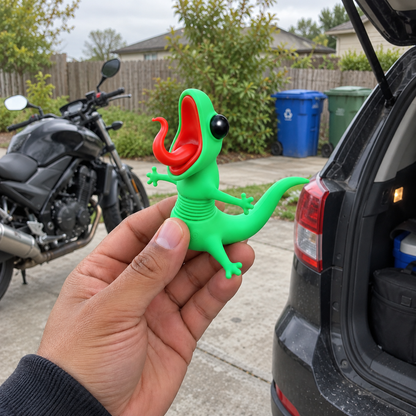 🦎🏍️ BUY 1 GET 1 FREE | Roadside Lizard Buddy – Car & Motorcycle Decor + FREE Strong No-Trace Adhesive