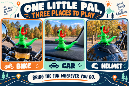 🦎🏍️ BUY 1 GET 1 FREE | Roadside Lizard Buddy – Car & Motorcycle Decor + FREE Strong No-Trace Adhesive
