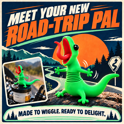 🦎🏍️ BUY 1 GET 1 FREE | Roadside Lizard Buddy – Car & Motorcycle Decor + FREE Strong No-Trace Adhesive