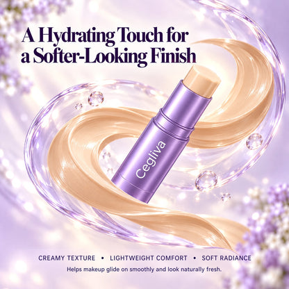 🔥 HOT SALE | ✨ 2-in-1 Color-Changing Foundation Stick 💜 Built-in Brush 💧 Hydrating Lightweight Coverage for All Skin Tones