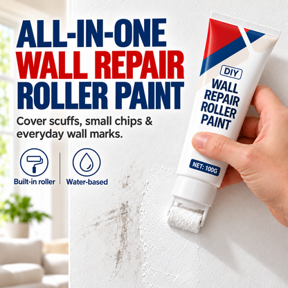 🔥 50% OFF Today Only! 🏠✨ Waterproof Wall Repair Paste with Built-In Roller – Quick & Easy Fixes for Cracks, Marks & Wall Imperfections💕