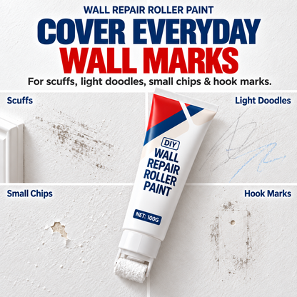 🔥 50% OFF Today Only! 🏠✨ Waterproof Wall Repair Paste with Built-In Roller – Quick & Easy Fixes for Cracks, Marks & Wall Imperfections💕
