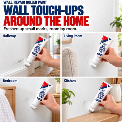 🔥 50% OFF Today Only! 🏠✨ Waterproof Wall Repair Paste with Built-In Roller – Quick & Easy Fixes for Cracks, Marks & Wall Imperfections💕