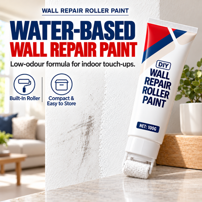 🔥 50% OFF Today Only! 🏠✨ Waterproof Wall Repair Paste with Built-In Roller – Quick & Easy Fixes for Cracks, Marks & Wall Imperfections💕