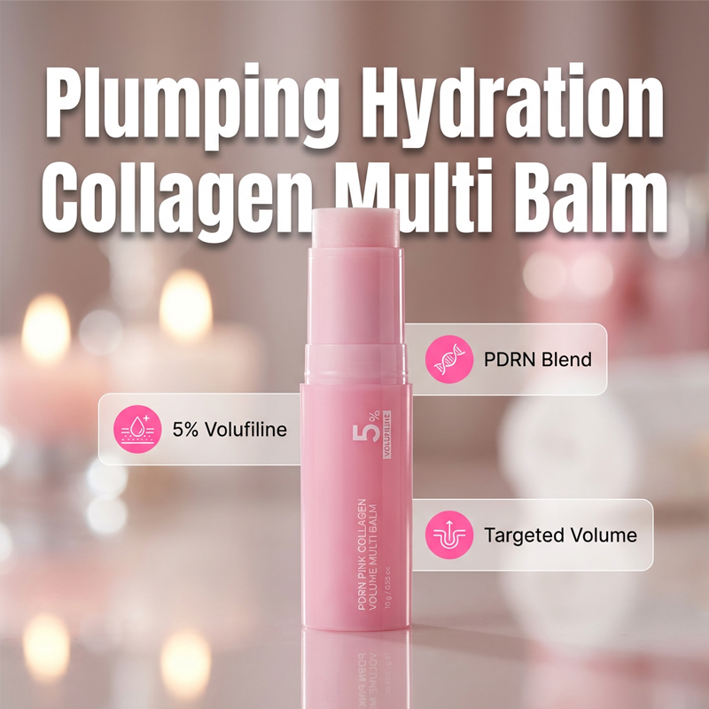 🥳60% OFF | Today Only!🥳💕PDRN Pink Collagen Volume Multi Balm | All In One Volufiline, PDRN, NAD Stick for Youthful-Looking