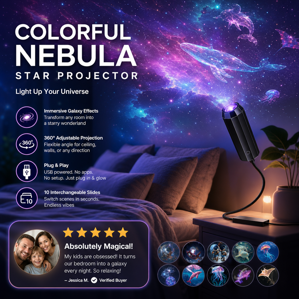 🌌Celsiora® Night Light Projector - Smart Holographic Star Projector