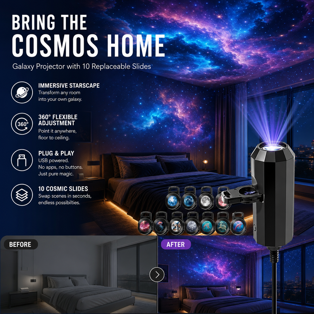 🌌Celsiora® Night Light Projector - Smart Holographic Star Projector