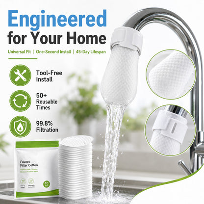 🎉HOT SALE✨Anti-Splash Kitchen Faucet Filter for Sediment & Rust Removal