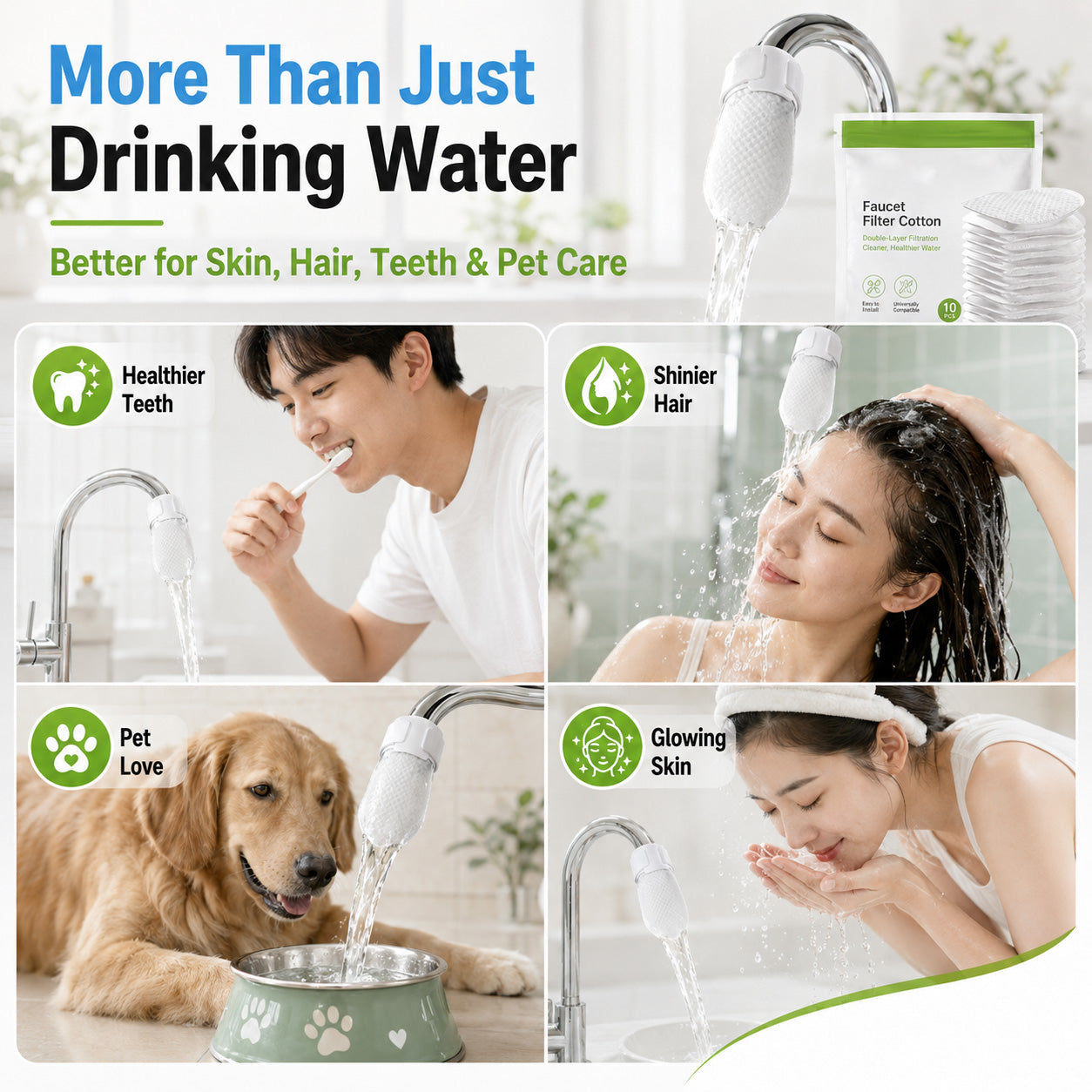 🎉HOT SALE✨Anti-Splash Kitchen Faucet Filter for Sediment & Rust Removal