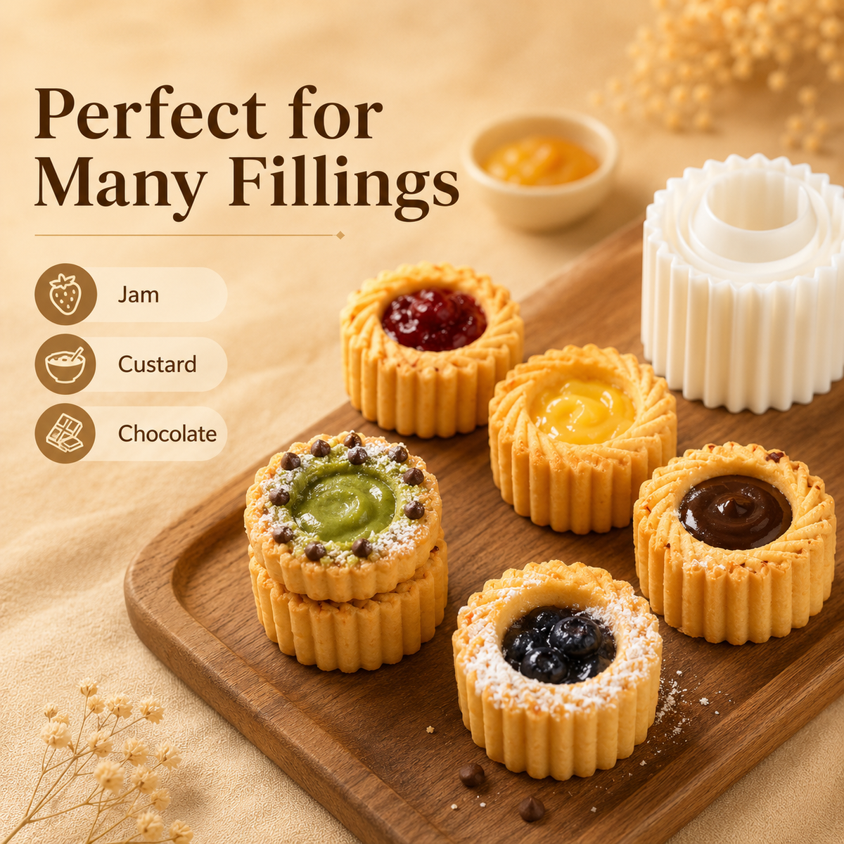 🥮🥮Creative Double-Ended Pastry Mold – 2-in-1 Design for Easy & Beautiful Baking