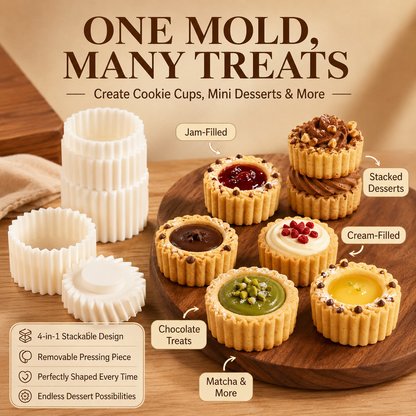 🍪✨Grab Our Dual‑Ended Pastry Press Mold | Create Pro‑Level Cookies & Pastries With Zero Baking Skills, Kids‑Friendly for DIY Baking, Homemade Gift‑Making & Space‑Saving Stress‑Free Festive Snack Prep