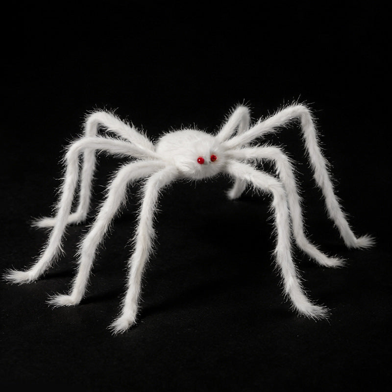 🥳2026 HOT SALE🥳💞50K+ SOLD! 🕷️🎃 50% OFF! Oversized Halloween Spider – 75cm giant leg span, realistic furry body & glowing red eyes. Perfect for porches, gardens & haunted house themes – instant spooky centrepiece! 👻✨