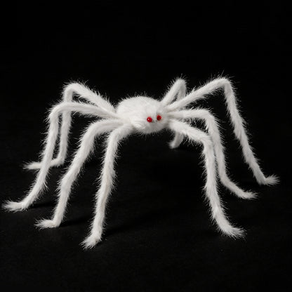 🥳2026 HOT SALE🥳💞50K+ SOLD! 🕷️🎃 50% OFF! Oversized Halloween Spider – 75cm giant leg span, realistic furry body & glowing red eyes. Perfect for porches, gardens & haunted house themes – instant spooky centrepiece! 👻✨