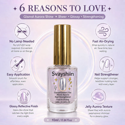 💅 50% OFF !! ⏰ Lilac Glossy Nail Strengthener – Strengthen Weak Nails & Restore Natural Shine