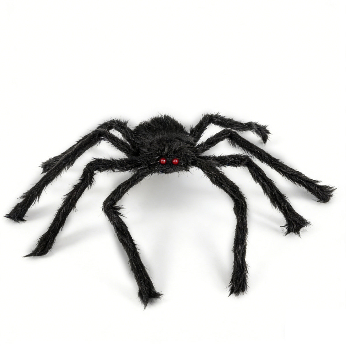 🥳2026 HOT SALE🥳💞50K+ SOLD! 🕷️🎃 50% OFF! Oversized Halloween Spider – 75cm giant leg span, realistic furry body & glowing red eyes. Perfect for porches, gardens & haunted house themes – instant spooky centrepiece! 👻✨