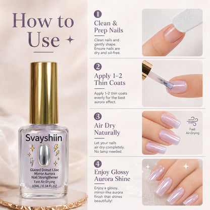 💅 50% OFF !! ⏰ Lilac Glossy Nail Strengthener – Strengthen Weak Nails & Restore Natural Shine