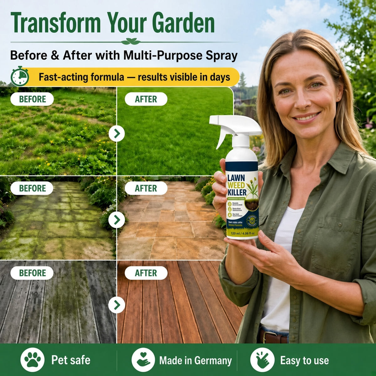 🏆Special Price: Only £17.99!!!⚡ Easy Stress‑Free Weeding | For Gardens, Paths & Patios 🌿 Helps Suppress Weed Growth