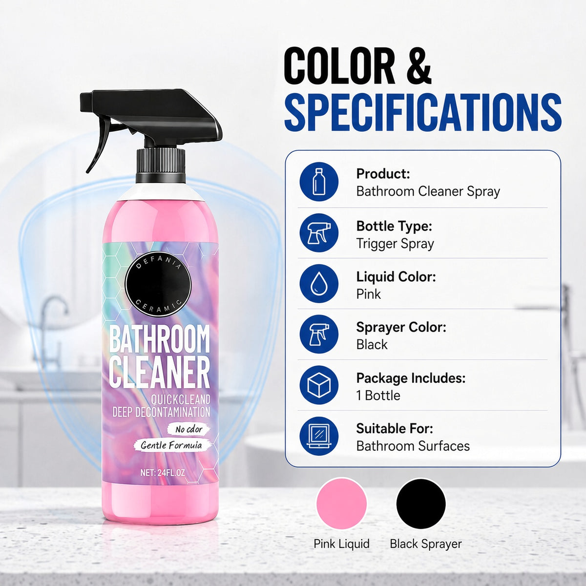 🧼 50% OFF | Powerful Multi-Purpose Cleaning Spray – Quickly Removes Limescale, Water Stains, Soap Scum & Tough Dirt
