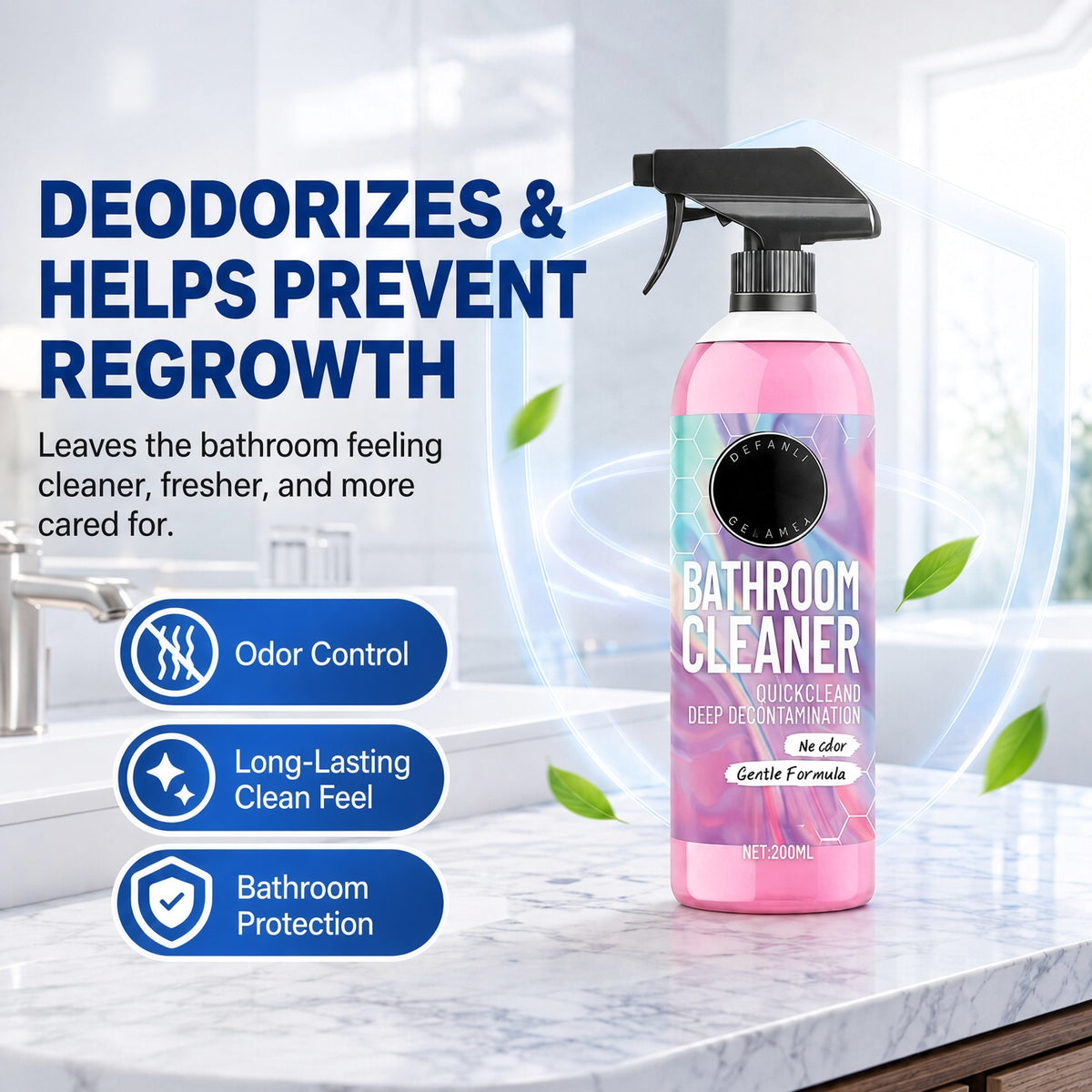 🧼 50% OFF | Powerful Multi-Purpose Cleaning Spray – Quickly Removes Limescale, Water Stains, Soap Scum & Tough Dirt