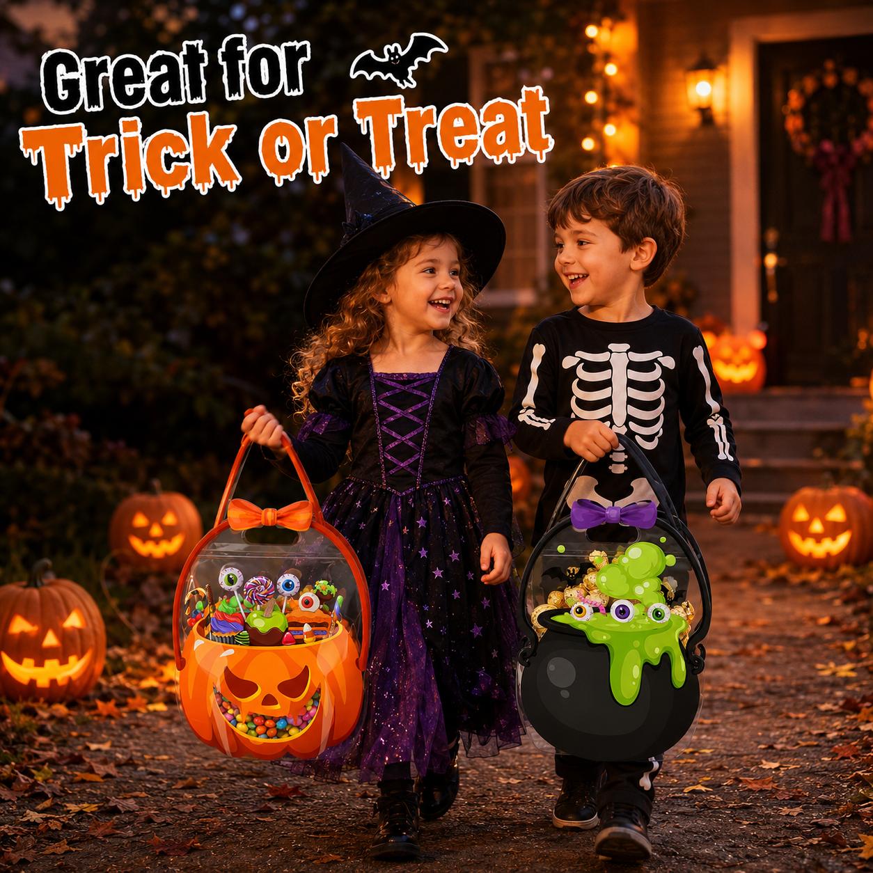 🎃 2026 Halloween Early Deal! 👻 40% OFF🎉Halloween Goodie Bags 🧡 Pumpkin & Cauldron Treat Bags for Trick-or-Treating, Parties & Spooky Fun 🍬 — Devareon®