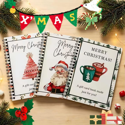 🔥🎁70% OFF!!!-Ready for Christmas!🎅Christmas Gift Card Album -👍DIY Spiral-Bound Christmas Gift Card Album with Surprise Pages