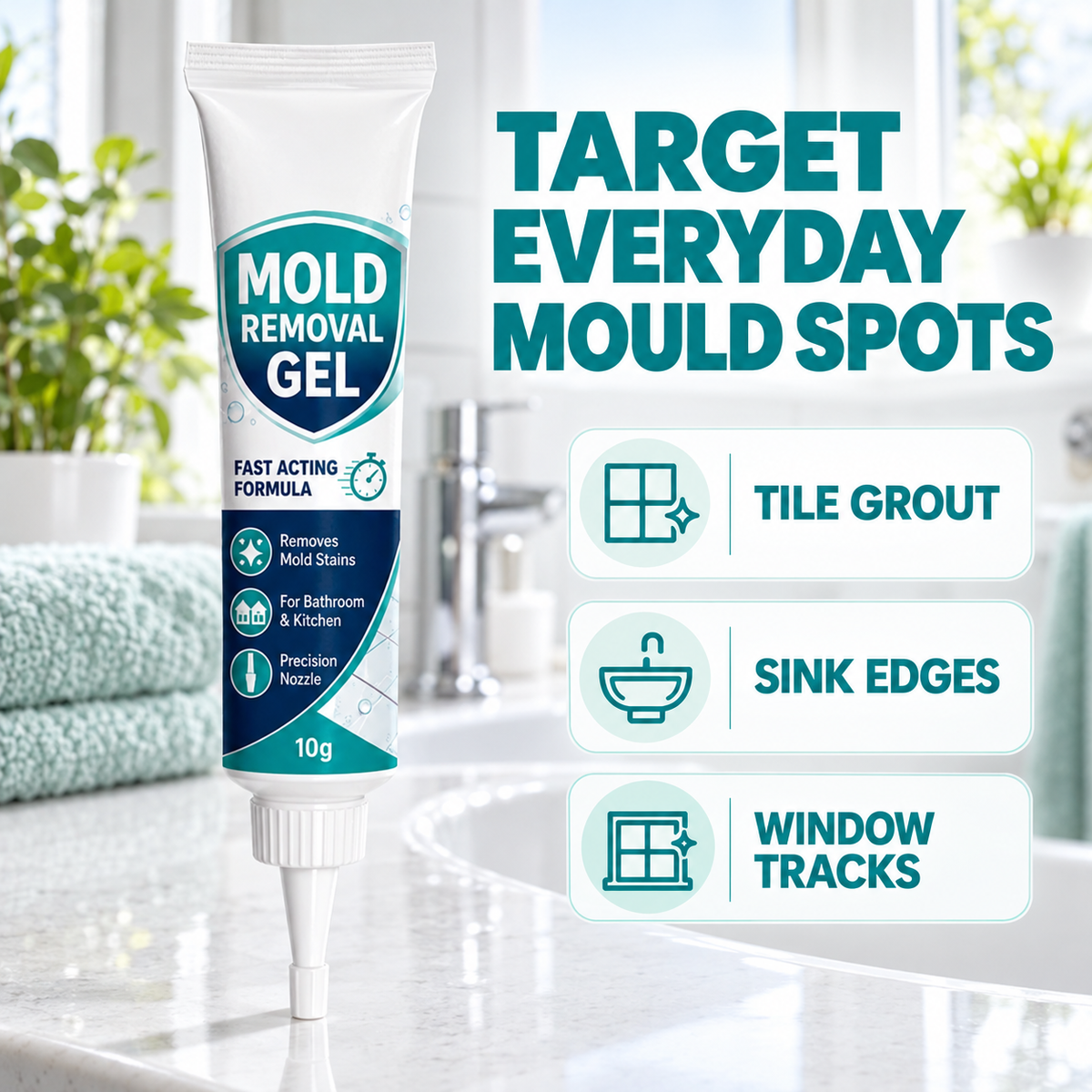 Household Mold Remover Gel for Bathroom & Kitchen