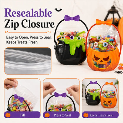 🎃 2026 Halloween Early Deal! 👻 40% OFF🎉Halloween Goodie Bags 🧡 Pumpkin & Cauldron Treat Bags for Trick-or-Treating, Parties & Spooky Fun 🍬 — Devareon®