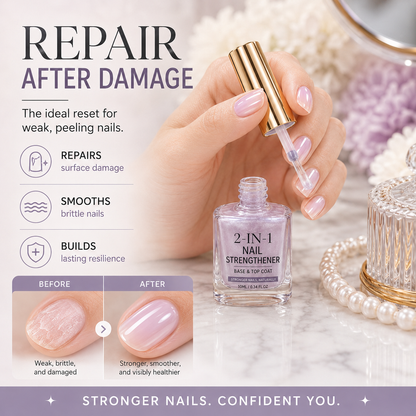 💅 50% OFF !! ⏰ Lilac Glossy Nail Strengthener – Strengthen Weak Nails & Restore Natural Shine