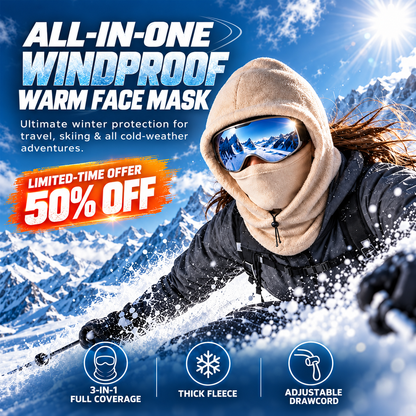 50% OFF | ❄️🔥Winter Essential Balaclava Hood 🧣– 3-in-1 Warm Face & Neck Coverage for Everyday Outings | Affordable Cold-Weather Must-Have