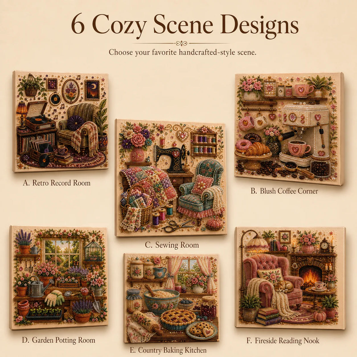 🥳2026 HOT SALE🥳💞50K+ SOLD! 🏆 LIMITED-TIME 50% OFF! ✨ Cozy Hobby Rooms 3D Diamond Art Kit🌟