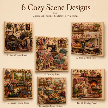 🥳2026 HOT SALE🥳💞50K+ SOLD! 🏆 LIMITED-TIME 50% OFF! ✨ Cozy Hobby Rooms 3D Diamond Art Kit🌟