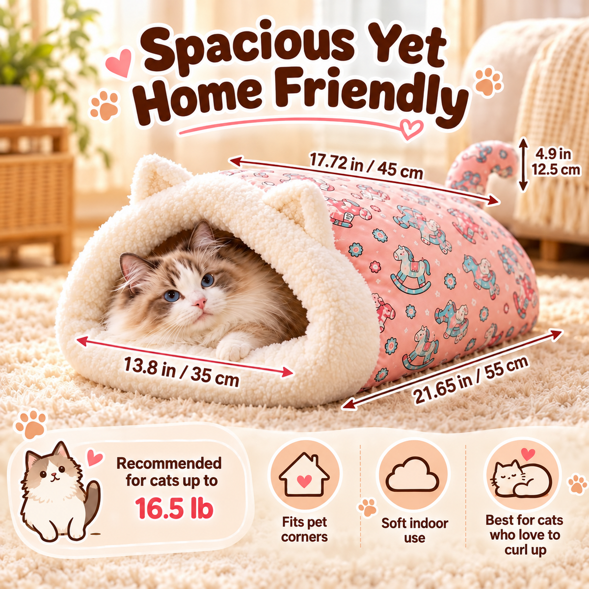 🐾🔥 Best Seller! Semi-Enclosed Warm Pet Sleeping Bag Bed – Windproof Plush Cozy Nest for Cats & Small Dogs, Perfect for Winter Naps ❄️