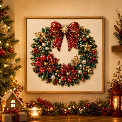 ✨ 3D Christmas Pearl Craft Kit🎅 – Relaxing DIY Holiday Art | All‑In‑One Framed Pearl Diamond Painting for Christmas Decor & Heartwarming Family Gifts