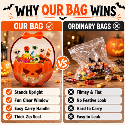 🎃 2026 Halloween Early Deal! 👻 40% OFF🎉Halloween Goodie Bags 🧡 Pumpkin & Cauldron Treat Bags for Trick-or-Treating, Parties & Spooky Fun 🍬 — Devareon®