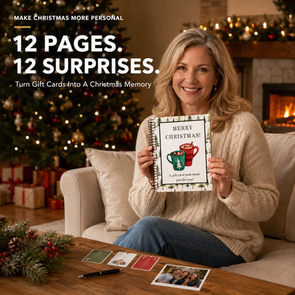 🔥Shockingly low price🎁Ready for Christmas!🎅Christmas Gift Card Booklet -👍DIY Spiral-Bound Christmas Gift Card Holder Book