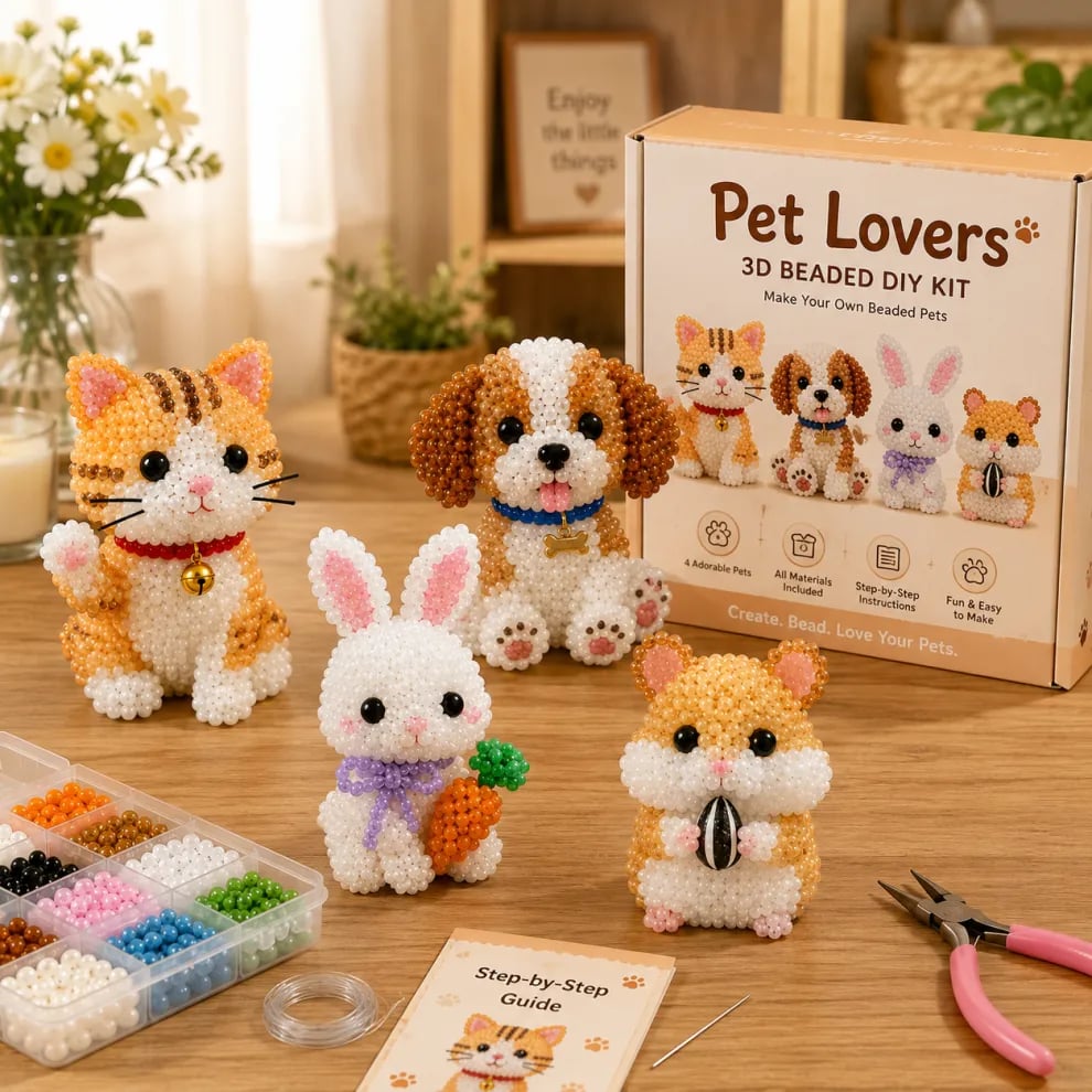 Celsiora®🔥Hot Sale - 50% OFF🔥🏆Limited Time Sale 49% OFF🧵✨Petite 3D Beaded Animal Craft Kit