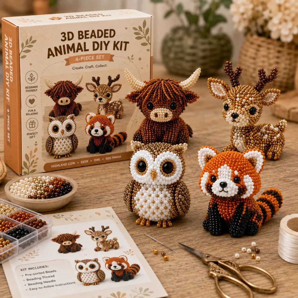 Celsiora®🔥Hot Sale - 50% OFF🔥🏆Limited Time Sale 49% OFF🧵✨Petite 3D Beaded Animal Craft Kit