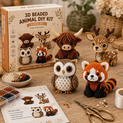 Celsiora®🔥Hot Sale - 50% OFF🔥🏆Limited Time Sale 49% OFF🧵✨Petite 3D Beaded Animal Craft Kit
