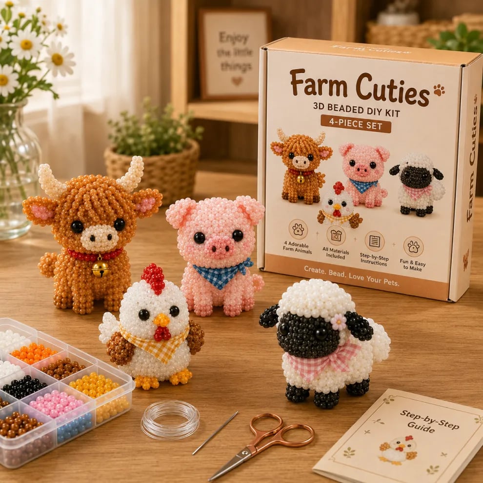 Celsiora®🔥Hot Sale - 50% OFF🔥🏆Limited Time Sale 49% OFF🧵✨Petite 3D Beaded Animal Craft Kit