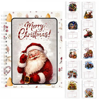 🔥Shockingly low price🎁Ready for Christmas!🎅Christmas Gift Card Booklet -👍DIY Spiral-Bound Christmas Gift Card Holder Book