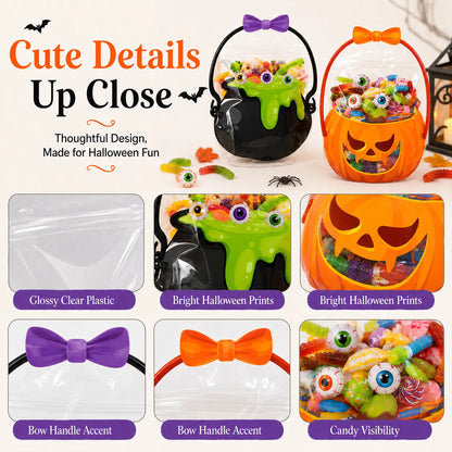 🎃 2026 Halloween Early Deal! 👻 40% OFF🎉Halloween Goodie Bags 🧡 Pumpkin & Cauldron Treat Bags for Trick-or-Treating, Parties & Spooky Fun 🍬 — Devareon®
