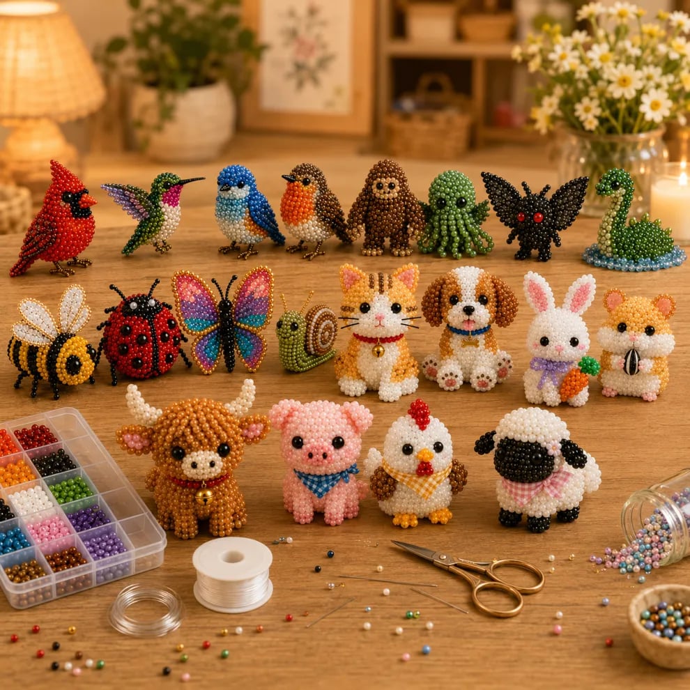 Celsiora®🔥Hot Sale - 50% OFF🔥🏆Limited Time Sale 49% OFF🧵✨Petite 3D Beaded Animal Craft Kit