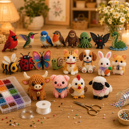 Celsiora®🔥Hot Sale - 50% OFF🔥🏆Limited Time Sale 49% OFF🧵✨Petite 3D Beaded Animal Craft Kit