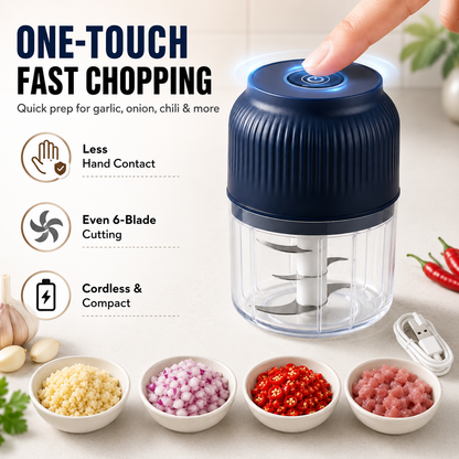 🥕 50% OFF NOW! 6-Blade Electric Food Chopper｜Chops Vegetables, Onions, Herbs, Nuts & Meat｜Cordless, One-Touch & Easy to Clean