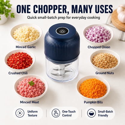 🥕 50% OFF NOW! 6-Blade Electric Food Chopper｜Chops Vegetables, Onions, Herbs, Nuts & Meat｜Cordless, One-Touch & Easy to Clean