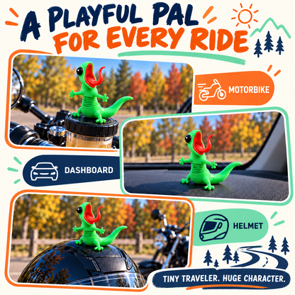 🦎🏍️ BUY 1 GET 1 FREE | Roadside Lizard Buddy – Car & Motorcycle Decor + FREE Strong No-Trace Adhesive