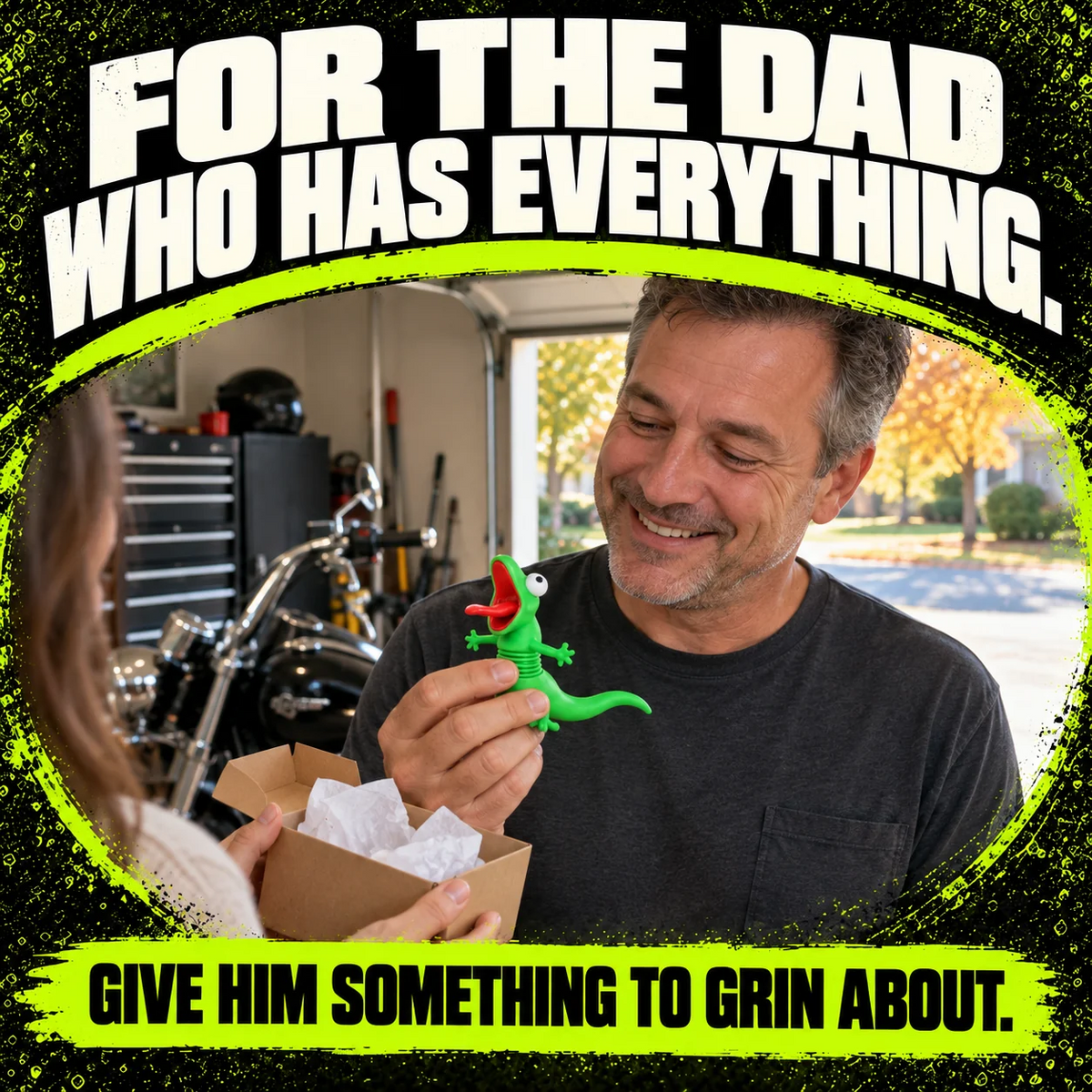 🦎🏍️ BUY 1 GET 1 FREE | Roadside Lizard Buddy – Car & Motorcycle Decor + FREE Strong No-Trace Adhesive