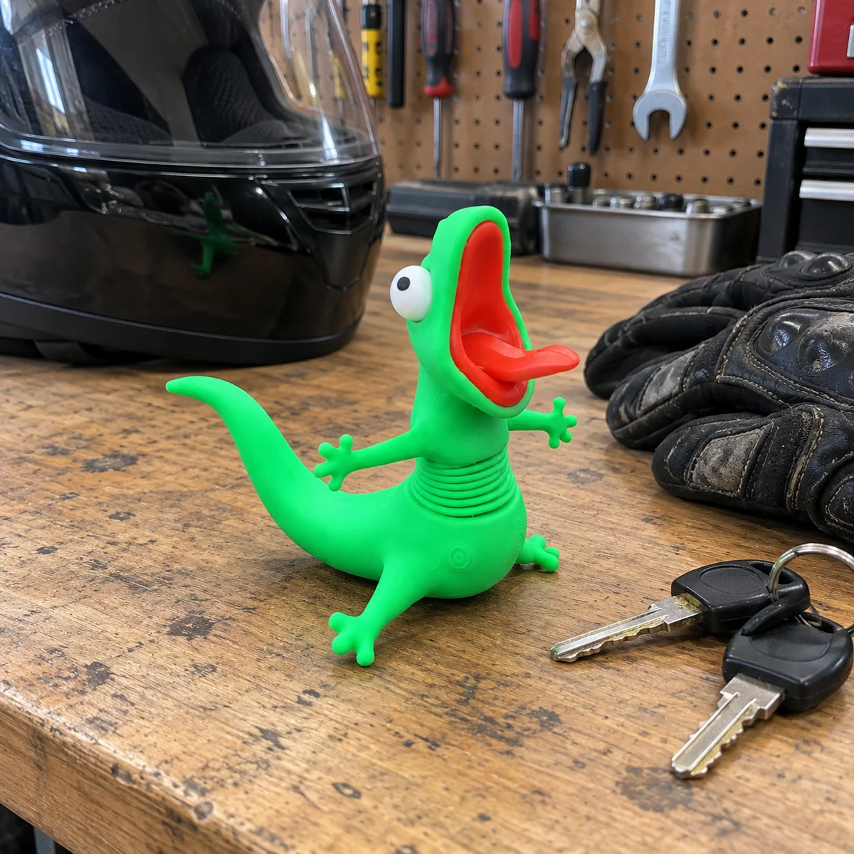 🦎🏍️ BUY 1 GET 1 FREE | Roadside Lizard Buddy – Car & Motorcycle Decor + FREE Strong No-Trace Adhesive